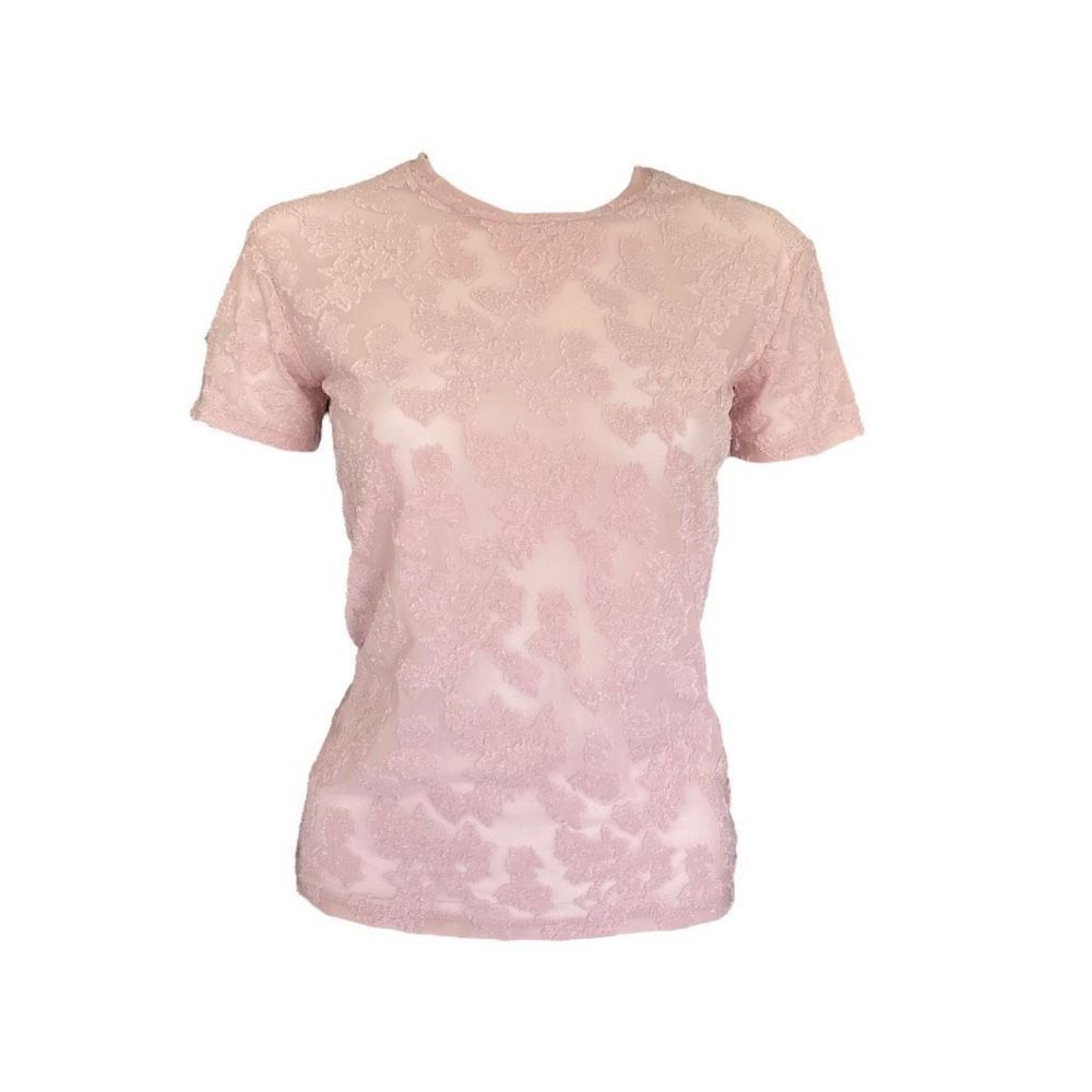 aritzia coquette floral mesh top